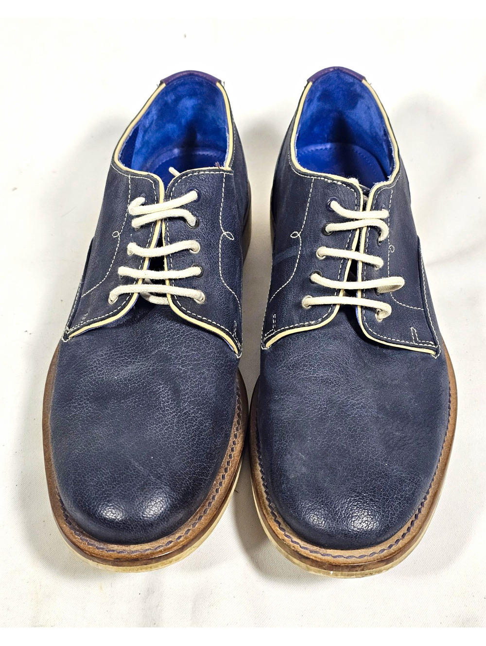 Ted Baker London Blue Leather Oxford Derby Dress Shoes Men’s Size US 10 / EU 43